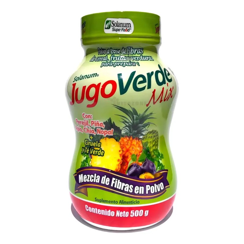 Jugo Verde Mix Fibra Para Mezclar En Polvo 500 Grs