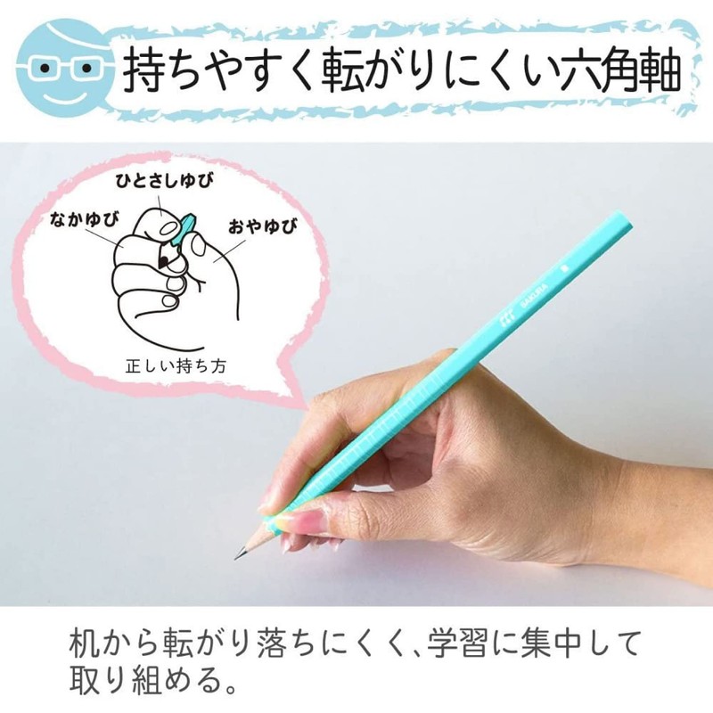 SAKURA サクラクレパス かきかた鉛筆 小学生文具 2B 六角 G6エンピツ2B#36 ブルー 12本