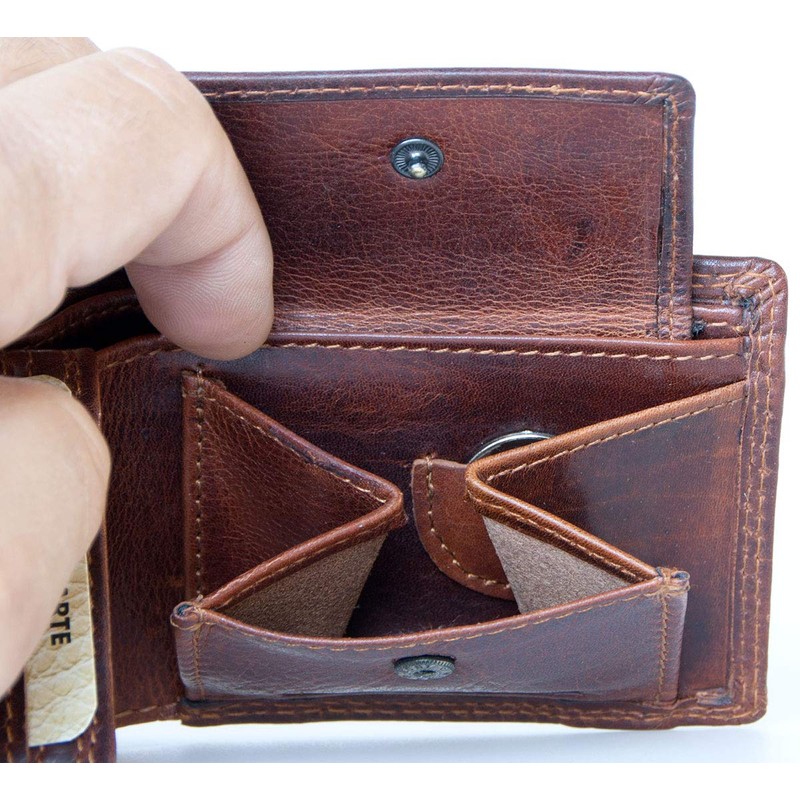 Bull Burry High-quality men's wallet brown made of genuine solid