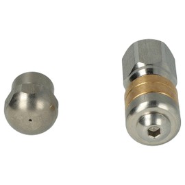 vhbw 2 x pipe cleaning nozzles for pressure washers - 1/8 inch, rigid and rotating