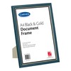 Carven QFWBKGLDA4 Document Frame, Black, Gold A4