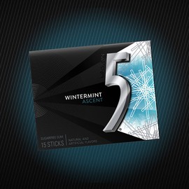 WRIGLEY'S 5 Gum Wintermint Ascent Sugarfree Gum, 15 Piece Pack