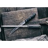 Professional Carbon Steel Black Knife Sharpening Steel, Black 12 Inch