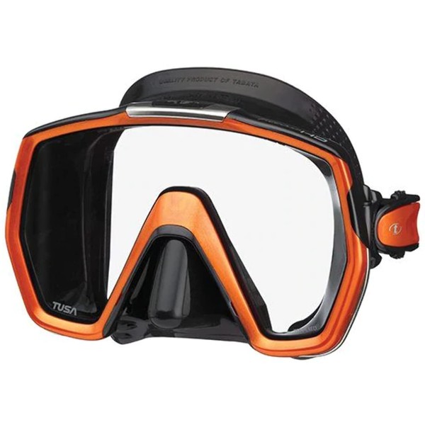 Tusa Freedom HD Diving snorkeling Mask, black/orange (Orange/Black)