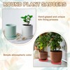 uxcell 2 Pcs Round Plant Saucers, 4 Inch Ceramics Plant