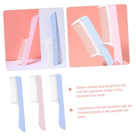 VICASKY 3pcs Portable Wide Tooth Hair Comb for Curly Hair Detangling and Styling Thickened Design for Men and Women Random Colors