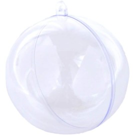 TKY Plastic Ball, Plastic Sphere, Ornament, Ball, Decorative, Clear, Hollow, Sphere, Decorative, Storage, DIY (6.3 inches (16 cm)
