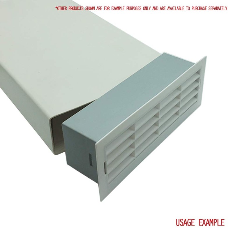 Kair 204mm x 60mm Airbrick with Surround - White