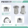 100pcs M6 Flat Head Aluminum Rivet Nuts, 15mm Length 9mm