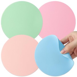Aixoom Rubber Jar Opener Pads Set of 4, Round Heat-insulated Non-Slip Gripper Pads for Jars, Kitchen Tool for Easy Opening (Circle, Light Color)
