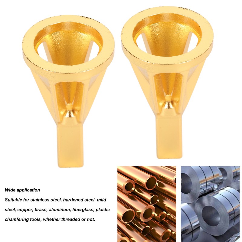 2pcs Deburring External Chamfer Tool Stainless Steel Remove Burr Tool
