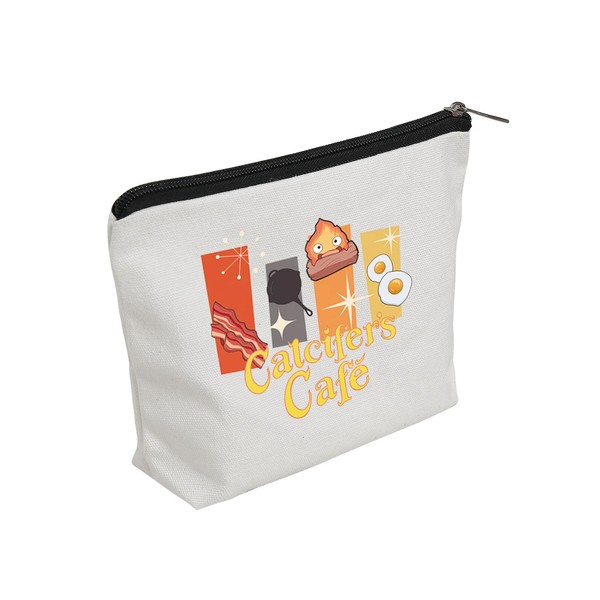 WZJHCL Calcifer's Cafe Makeup Pouch Bag Calcifer Lover Gift Fire