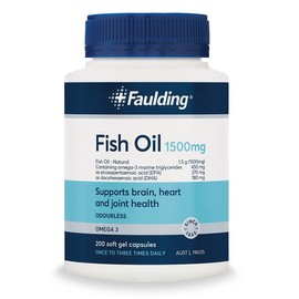 Faulding Fish Oil 1500mg Soft Gel Cap X 200