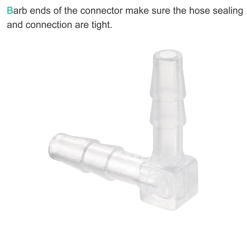 TA-VIGOR 5Pcs Barb Hose Fitting, 5mm Hose Barb Dia 90