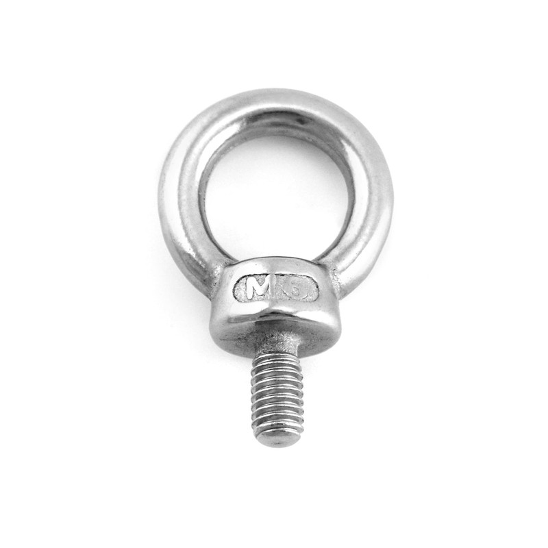 QWORK Pack of 20 M6 304 Stainless Steel Eye Bolts