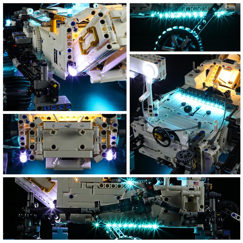 YEABRICKS LED Light for -42158 Technic NASA Mars Rover Perseverance