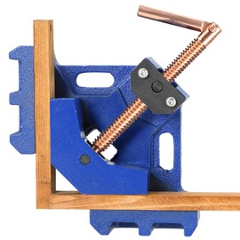 FLKQC Heavy Duty 90 Degree Cast Iron Welders Angle Clamp – Self Centering Two-Axis Welding Jig and Fixture for Woodworking
