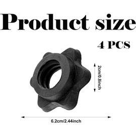 IUFDGHN 4 PCS Dumbbell Clips,Anti-Slip Barbell Clips Barbell Collars Hex Dumbbell Screw Ends, Nut Barbell Spin-Lock Collars Screw Clamps For Dumbbell Weight Lifting Fitness Training