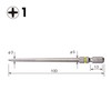 Vessel AC161100 Single Head Cushion Bit + 1 x 100,