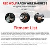 RED WOLF Stereo Wiring Harness Pre-Installed Wire Connectors Compatible with