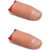 2 Pcs Thumb Tip Magic Tricks Fake Thumb Tip Silk