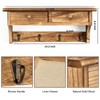 Emfogo Coat Hooks Mounted, Rustic Wood Coat Rack Mount Shelf