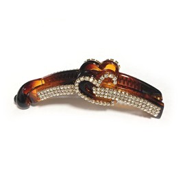 SINARRE Hairclip Women Lady Banana Barrette Hair Claw For Women Lady(B05)(Brown)