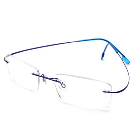 Jcerki Frameless Myopia Glasses Men and women Nearsighted Glasses -2.00 Strength Fashion Distance Spectacles