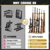 Emfogo Gun Rack, Wooden Gun Racks, Heavy Duty Standing Indoor