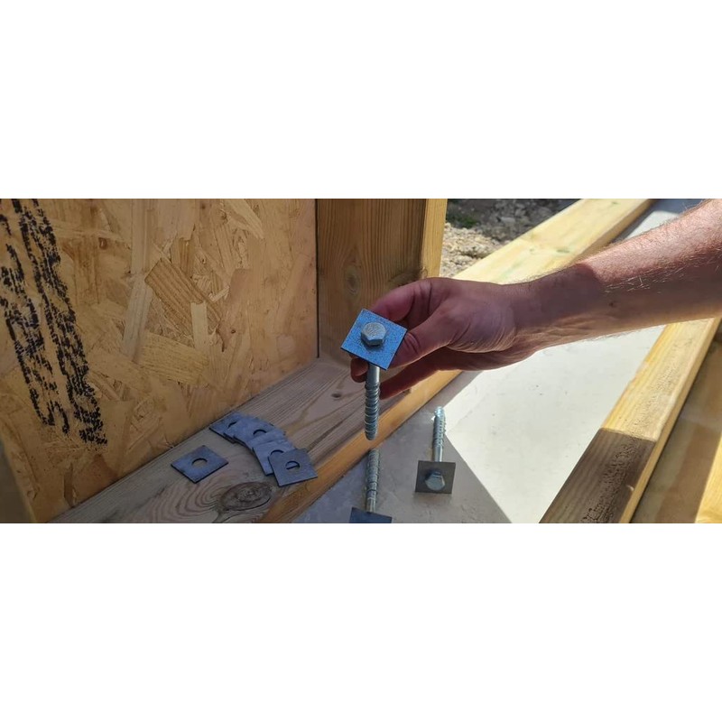 MegaMaxx Timber Wood Constructions Square Washer with Round 11mm Hole