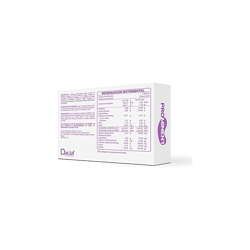 PROMINENT QUOD Probióticos Prebióticos con Vitaminas para Mujer Microbiota Absorción