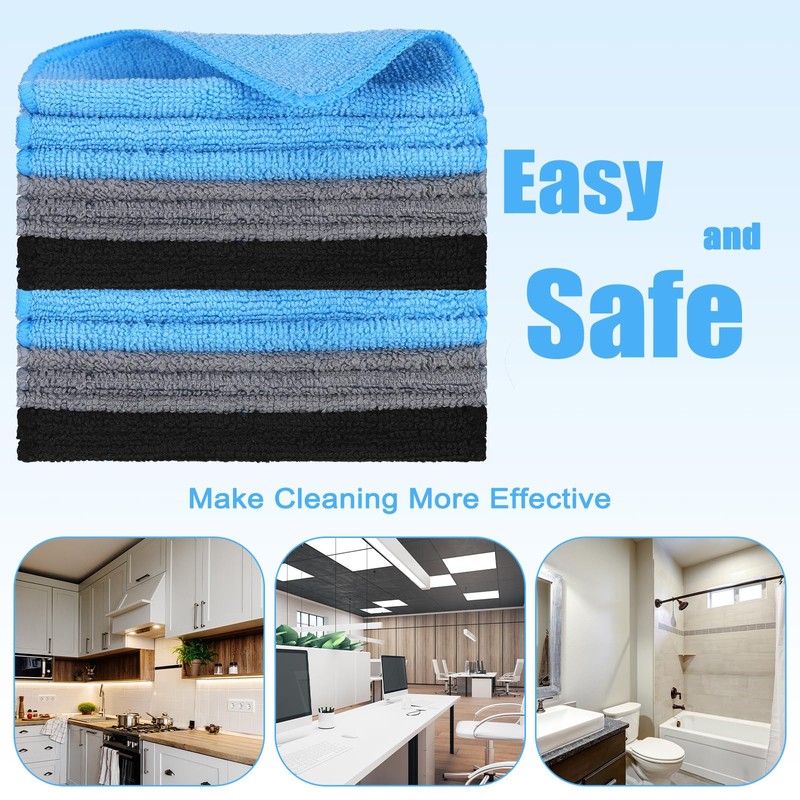 Tanlade Microfiber Cleaning Cloth 6"x6" Cleaning Rags Reasonable Kitchen Towels