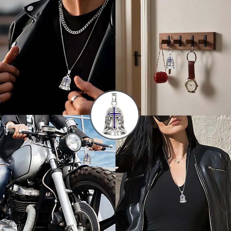 Montrestar Guardian Bell Motorcycle Lucky Charm with Keyring for Motorcycle