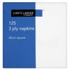 Chefs Larder 125 3 Ply Napkins 40cm Square White