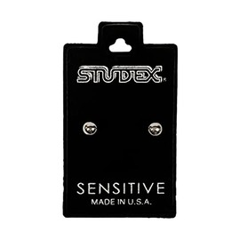 STUDEX Sensitive Stainless Steel Ball Stud Earrings 4mm | Hypoallergenic and Nickel Safe for Sensitive Ears | Surgical Stainless Steel Posts | High Fashion Earrings for Women and Men