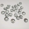 MajorCrafts® 40pcs 15mm Crystal Clear Faceted Acrylic 2 hole Sewing
