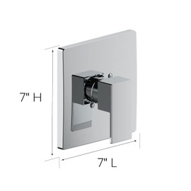 Design House 594697 Karsen II Modern Single-Handle Shower Valve Trim with Escutcheon for Bathroom, Polished Chrome