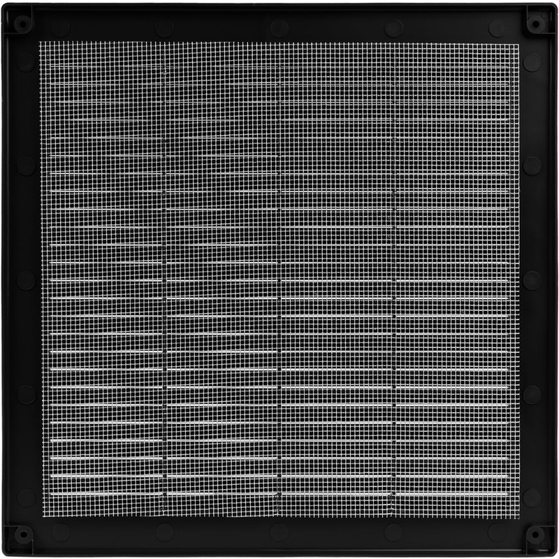 HVAC OV 10" x 10" Inch (Grille Dimensions) Black Plastic