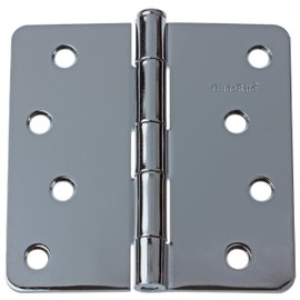 GlideRite Hardware 4014-PC-21 Polished Chrome Finish 4 inch Steel Door Hinges 0.25-inch Radius 21 Pack