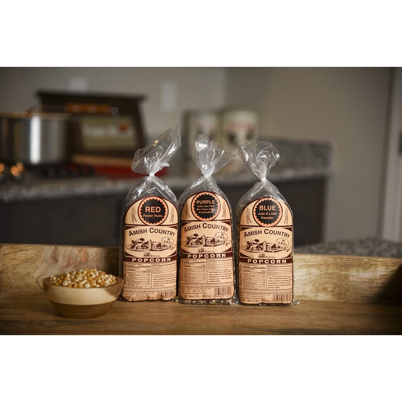 Amish Country Popcorn | 3 (1 Lb Variety Gift Set)