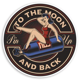 2 x 10cm NOS Pin Up Vinyl Stickers - Garage Race Dad Son Laptop Sticker #31549 (10cm Wide)