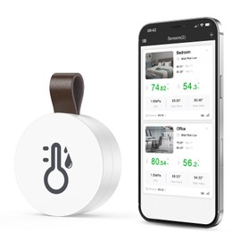 OQIMAX Bluetooth Thermometer Hygrometer, Wireless Temperature and Humidity Meter with App & Data Storage, Digital Temperature Humidity Sensor for Home, Greenhouse, Wine Cellar, Pack of 1