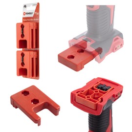 48 Tools Set of 4 tool holders for Milwaukee 18 V, cordless screwdriver holder, workshop organiser, power tool wall holder, organisation for garage, van and workshop, TH-MIL-RED-04