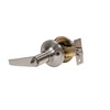 Zion Entrance Lock Door Knob Straight Lever Satin Nickel, Brushed