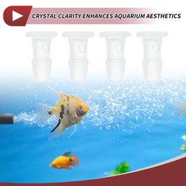 HEROFFIX 4 Pcs Aquarium Plastic Hose Barb Fitting 1/8" Barb Pipe Connector Clear PP