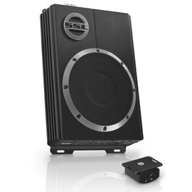 Sound Storm Laboratories LOPRO8 Amplified Car Subwoofer - 600 Watts Max Power, Low Profile, 8 Inch Subwoofer, Remote Subwoofer Control, Great For Vehicles That Need Bass But Have Limited Space, Black