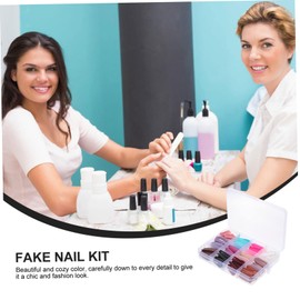 Healeved Frosted Ballet Fake Nails 1 Box 240 Sheets Manicure Kit Nail Art Tips Safe Scratch Resistant for Salon Home