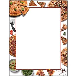 Pizza Party Letterhead Laser & Inkjet Printer Paper (100 Sheets)