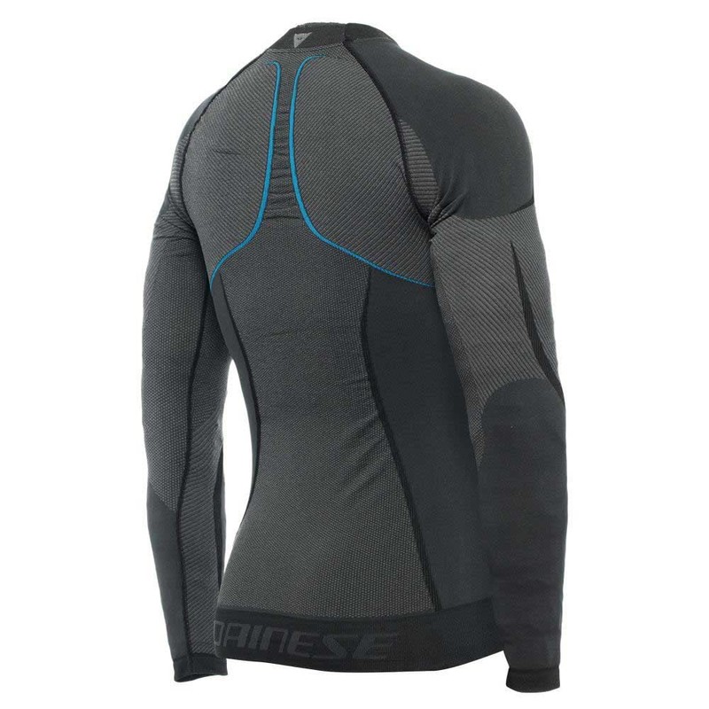 Dainese Dry LS, Maglia Termica Moto, Uomo, Nero/Blu, XL/X