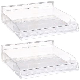 Azar Displays 225820 12" W x 11.75" D x 3.375" H Adjustable Divider Tray (2 Pack)